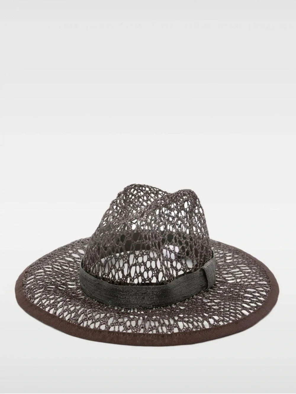 Brunello Cucinelli Raffia Effect Brimmed Hat NWT